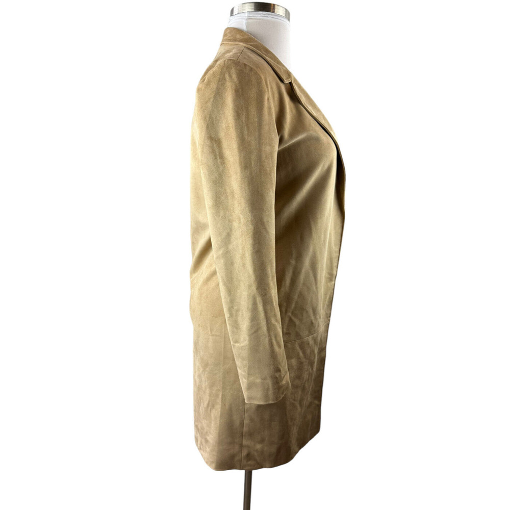 Babaton x Aritzia Callahan Jacket Open Front Vegan Suede Tan Camel Women's Small - Picture 6 of 15
